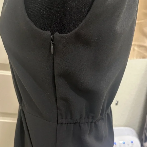 Rebecca Taylor Charcoal Grey Mini Faux Wrap Dress 4 - Picture 7 of 9